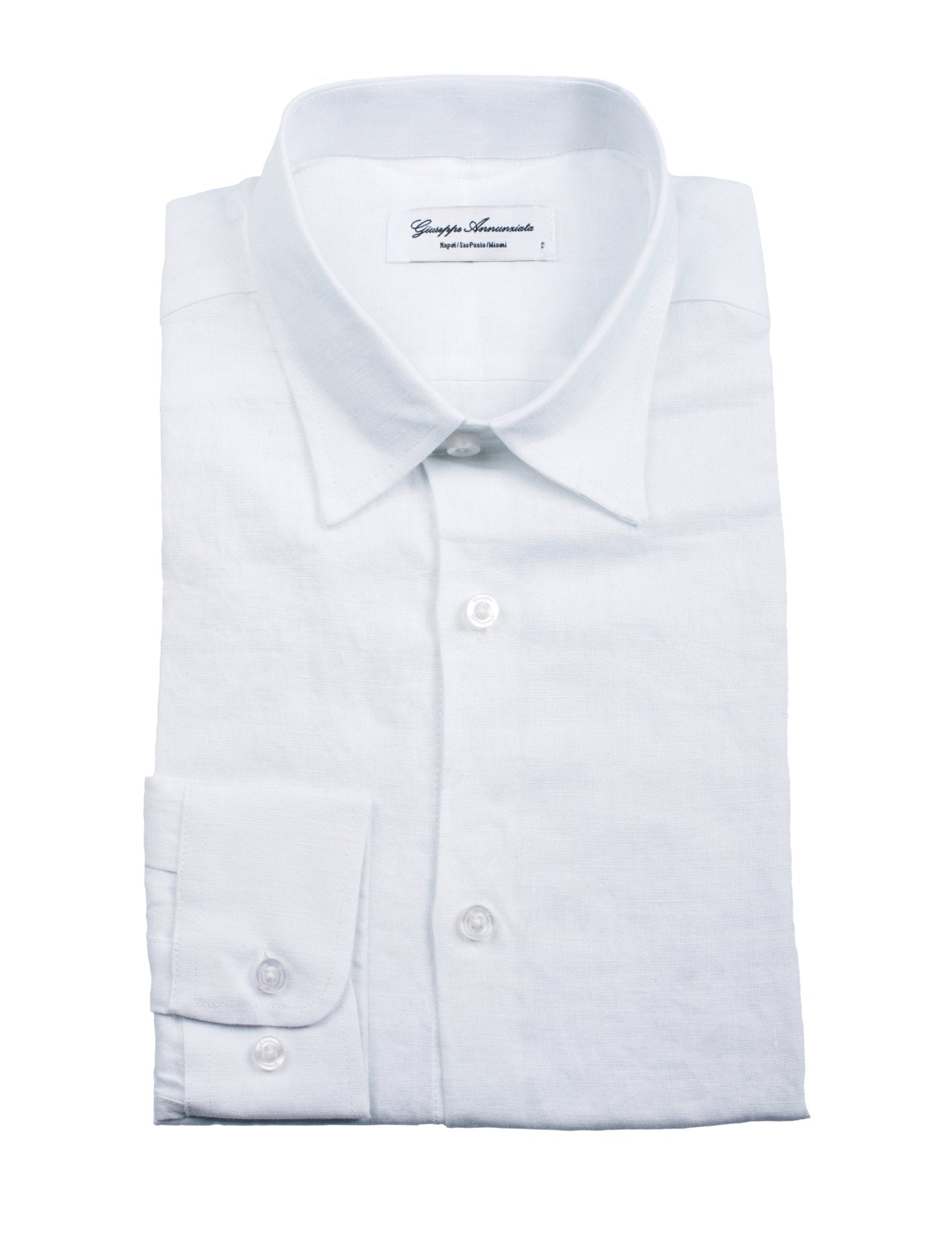 White solid Color Pure linen shirt